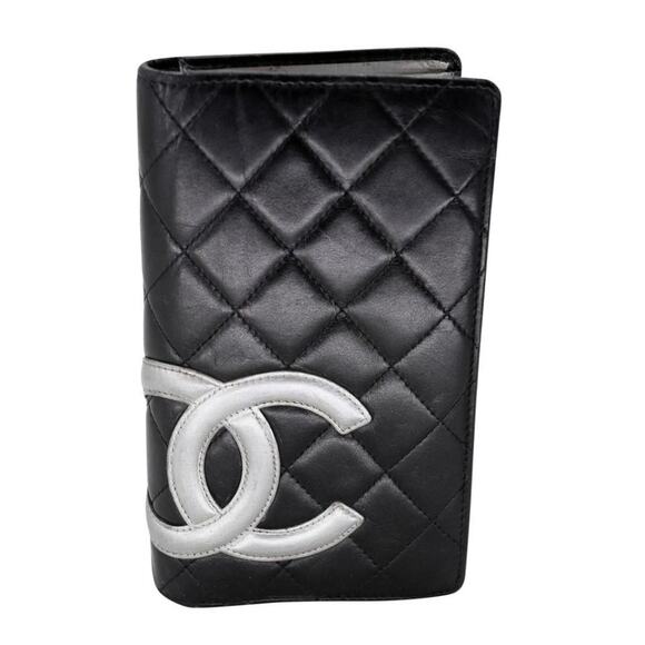 Chanel Cambon Silver Big CC Monogram Quilted Lambskin Wallet CC-W0209N-0006 - Picture 1 of 9